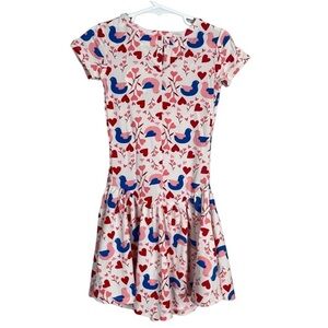 Dot dot smile love bird flapper girl dress
